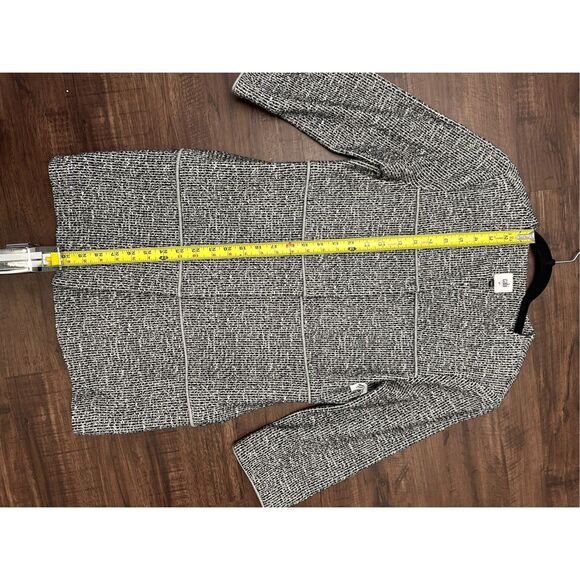 CAbi Fall The Times Long Jacket, Gray White Black Coat, Size XS, MSRP $189 - Picture 2 of 9